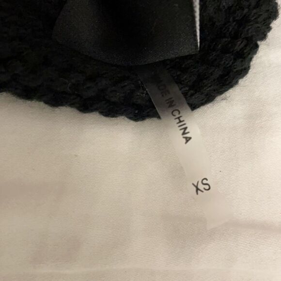 Love Token Knit Black Sweater Vest Shrug Trimmed in Rabbit Fur Womens Size XS - Picture 12 of 12